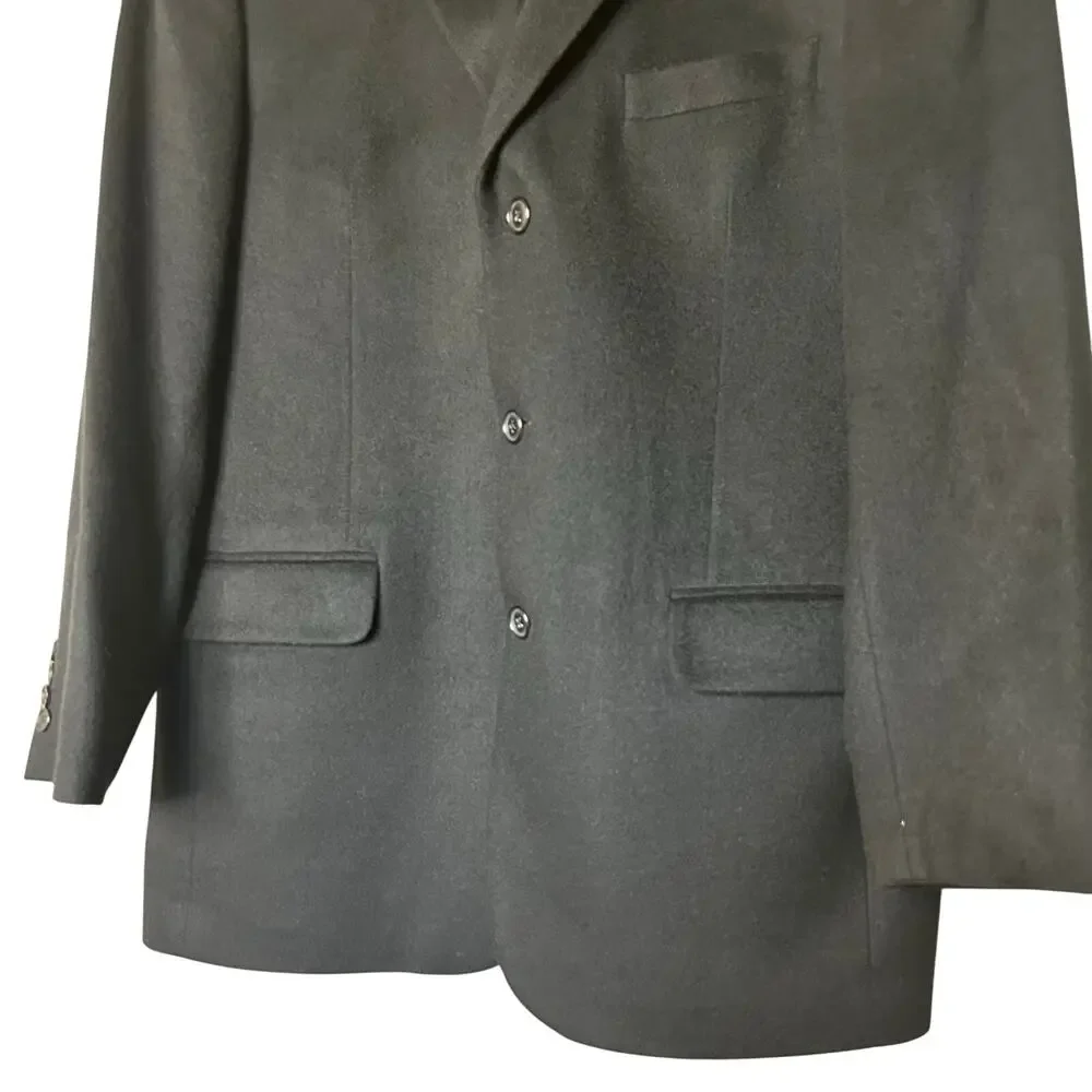 Alfani Mens Blazer Jacket‎ Suit Coat Size 40R Cashmere Black Workwear Business